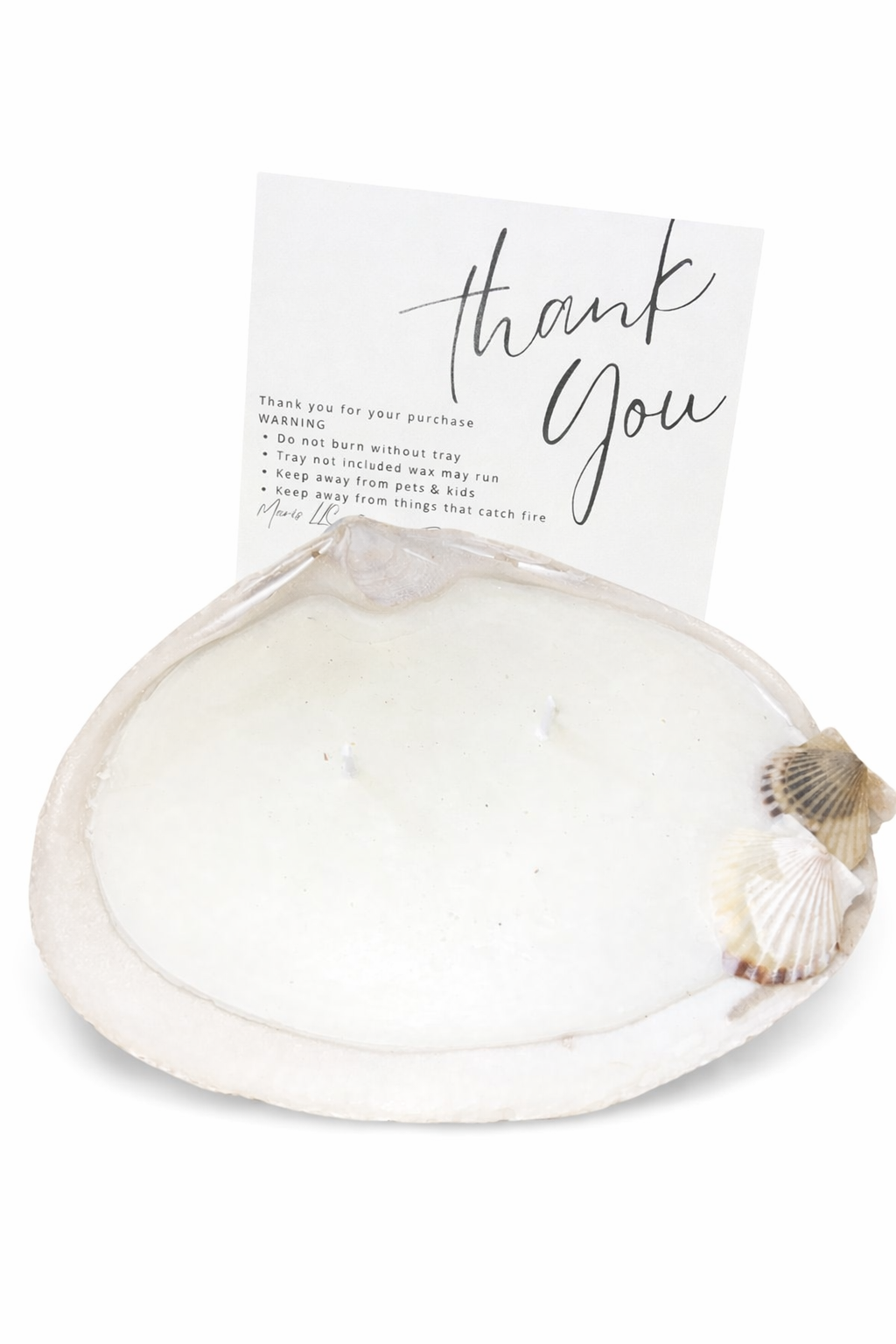 XL candle with mini scallops