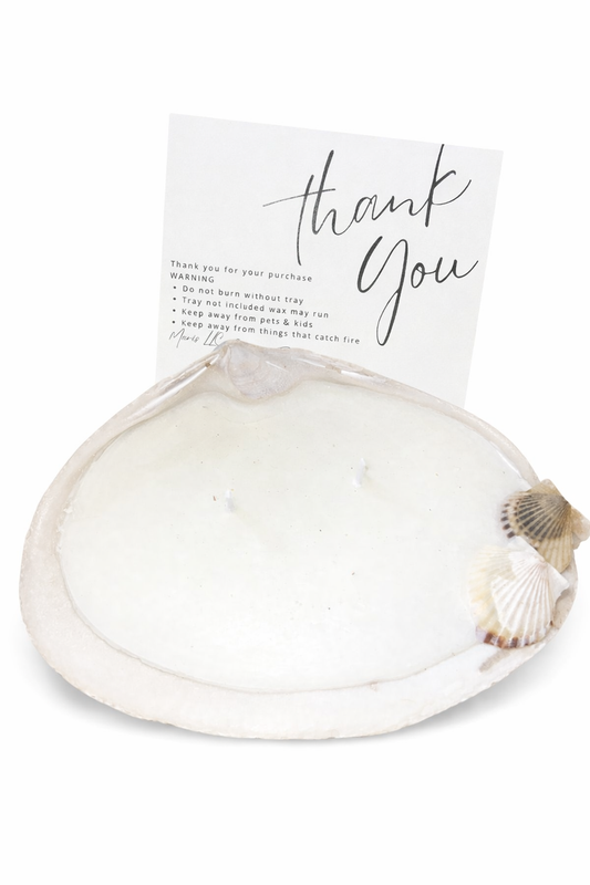 XL candle with mini scallops